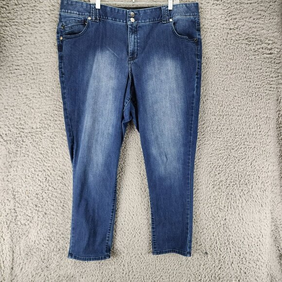 Lane Bryant Denim - Lane Bryant Jeans Womens 24 Blue Stretch High Rise Skinny *Read*